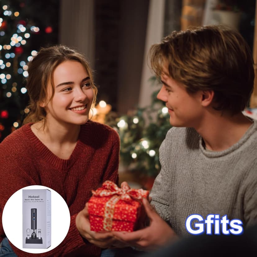 Electric Wine Opener with Wine Accessories -Rechargeable Wine Bottle Opener Set with Base, Wine Aerator, Foil Cutter and Wine Stoppers- Perfect Wine Gifts for Wine Lovers