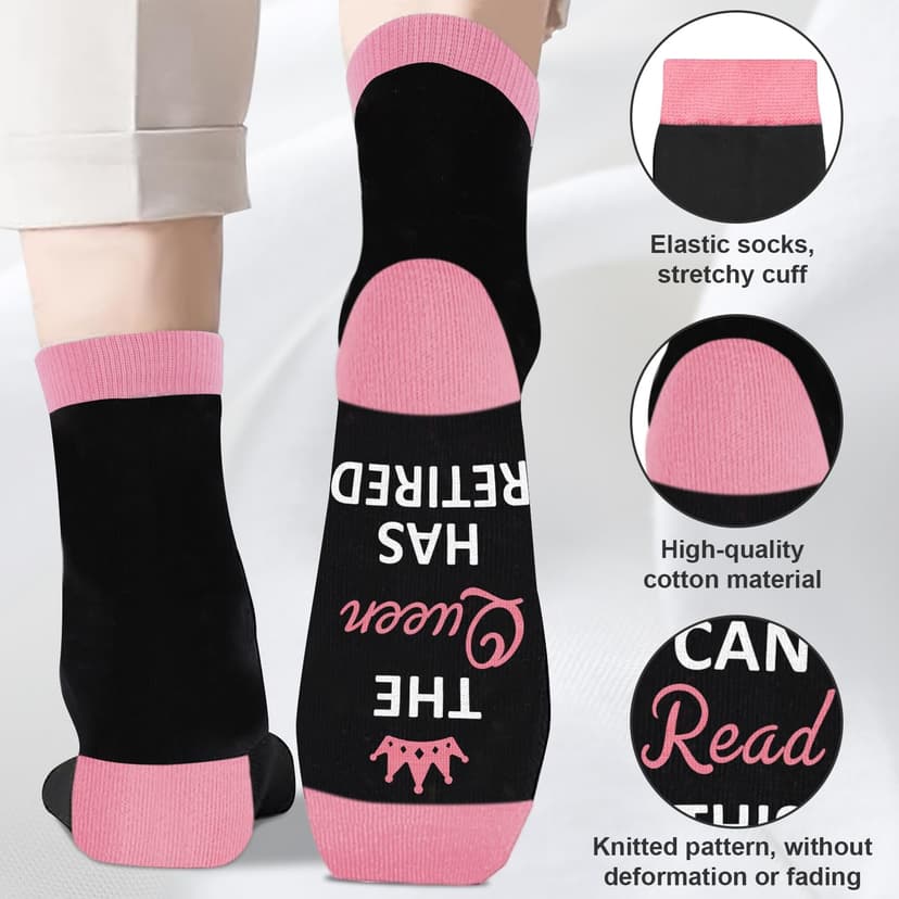 Juesly Retirement Gifts for Women, Funny Socks Retirement Gifts for Woman Box Ready for Present B0F128HDDQ