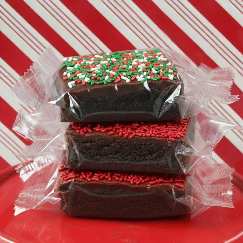 Christmas Gift Basket Chocolate Brownies Food Gift Individually Wrapped For Men Women Package | Nut Free | Kosher