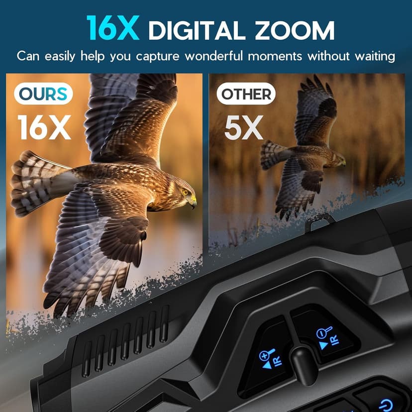 with 1000FT Infrared Range,5000mAh Rechargeable Battery,3.5" Screen,Include 32GB Card,Gift for Mens and Outdoor Enthusiasts WISHBETY 4K Night Vision Goggles for Adult,16X Zoom Night Vision Binoculars B0F9414W64