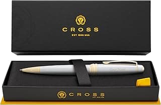 Dayspring Pens Personalized Cross Bailey Medalist Ballpoint Pen - Chrome with Gold Trim | Luxury Engraved Pen, Customized Pens for Men, Women, Executive Business Milestone or Graduation Gift-Black Ink