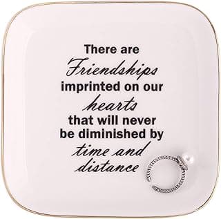 Scwhousi Ring Dish Jewelry Tray for Friend Mom Sister Maid of Honor,Birthday Mother's Day Christmas Gifts