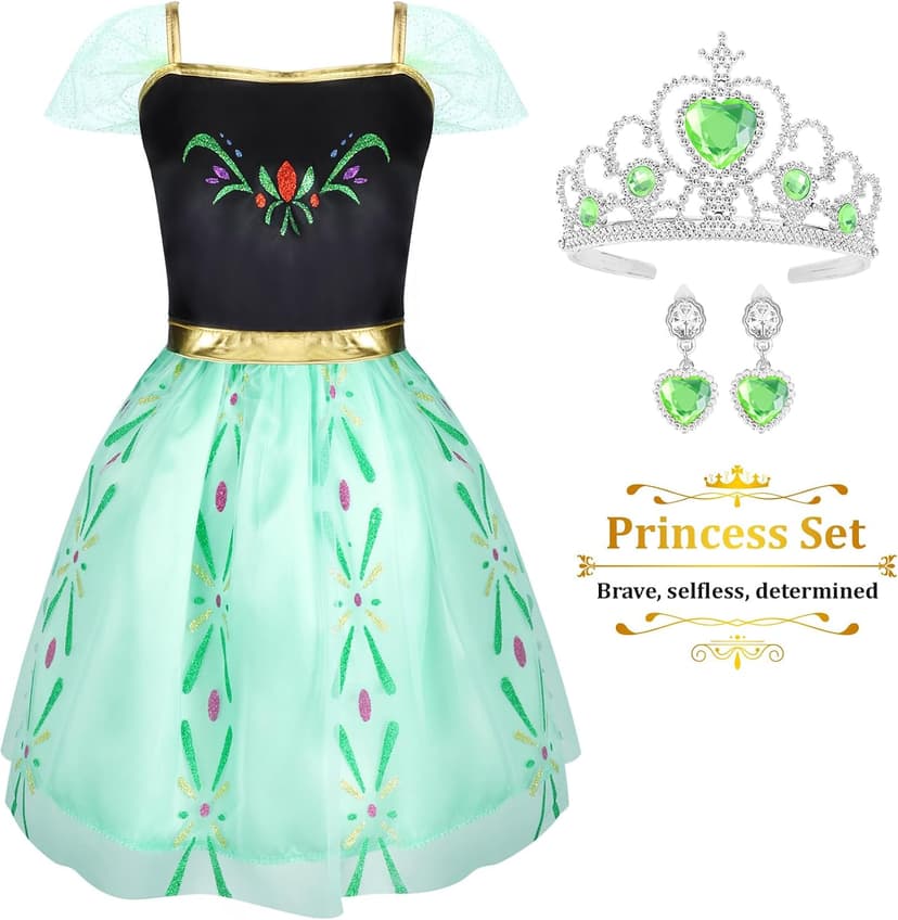 LIMIROLER Princess Dress Up Clothes for Little Girl Role Play Costume Gift Set Princess Dress Up Toys for Toddler Girls B0DF2V6NHW