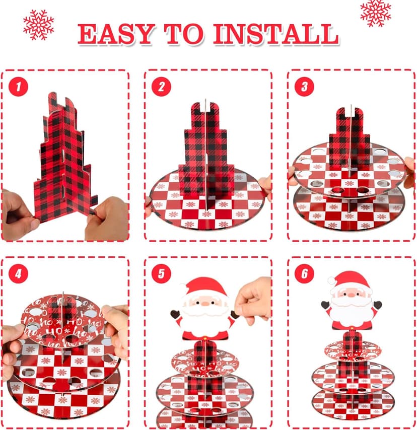 Santa Claus Cash Cake Stand Surprise Xmas Gift Ideas for Him Her Son Daughter Grandkids Crafterlife Christmas Money Holder for Christmas Cash Gifts B0D9ND5QXH