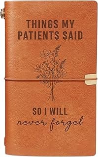 Nurses Appreciation Graduation Gifts for Women, LPN RN Nursing Student Gift for Nurses Week/Day, Engraved Refillable Notebook GiltGlimmer Nurse Gifts, Things My Patients Said Journal Leather Notebook B0GK6M9WZJ