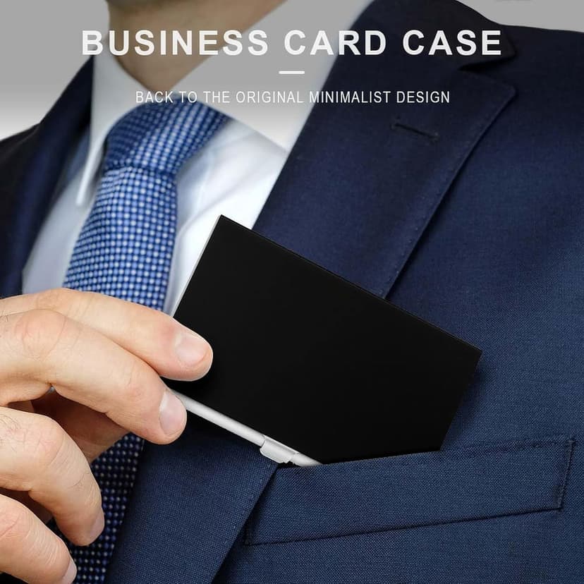 Meaudiwes Fashion Wallet Credit Card Holder Protector Business Card Case For Men Women Black
