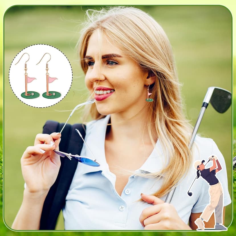 Nosiny 6 Pairs Sports Earrings for Women Game Earrings Jewelry Football Volleyball Softball Soccer Tennis Golf Tooth Nurse