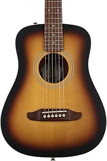 Fender Redondo Mini Acoustic Guitar, with 2-Year Warranty, Sunburst, Maple Fingerboard, with Gig Bag