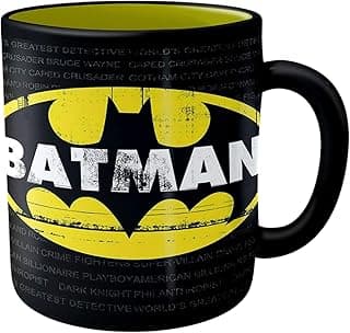 Silver Buffalo DC Comics Batman Logo Ceramic Mug, 20 Ounces