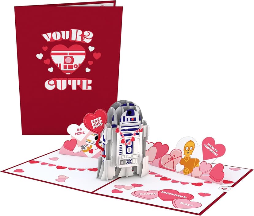 Lovepop Valentines Day Card for Her, Him - 3D Star Wars Greeting Pop-Up Cards - YouR2 Cute - 5" x 7" - Blank Notecard & Envelope Included