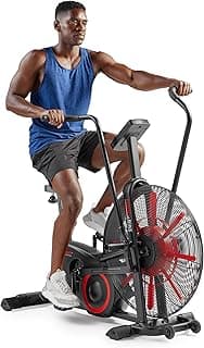 Sunny Health & Fitness Premium Smart Cross-Training Fan Bike, Air Resistance Cardio Machine w/330lb Capacity for Intensive Home Workout, Customizable Monitor w/Free SunnyFit App Connection-SF-B223018