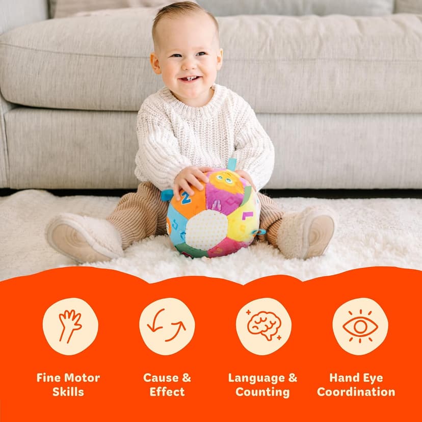 Move2Play, Interactive Baby Ball with 30+ Sounds & Songs | Toys for 1 Year Old Boys & Girls | Baby Toys 6-12+ Months | Musical Crawling Ball for Toddlers 1-3 | 1st Birthday Gift B086XK4PL7