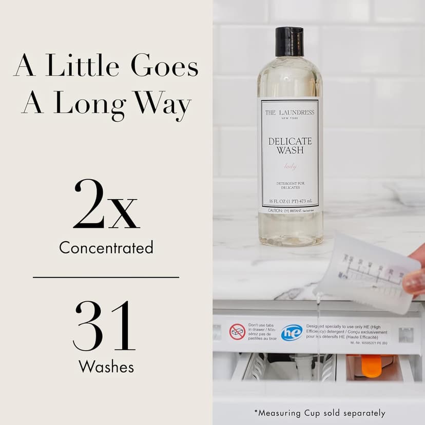 The Laundress Delicate Wash, Double Concentrated, Lady Scent, Detergent Delicate, Lingerie & Silk Detergent, Lingerie Wash, 16 Fl Oz