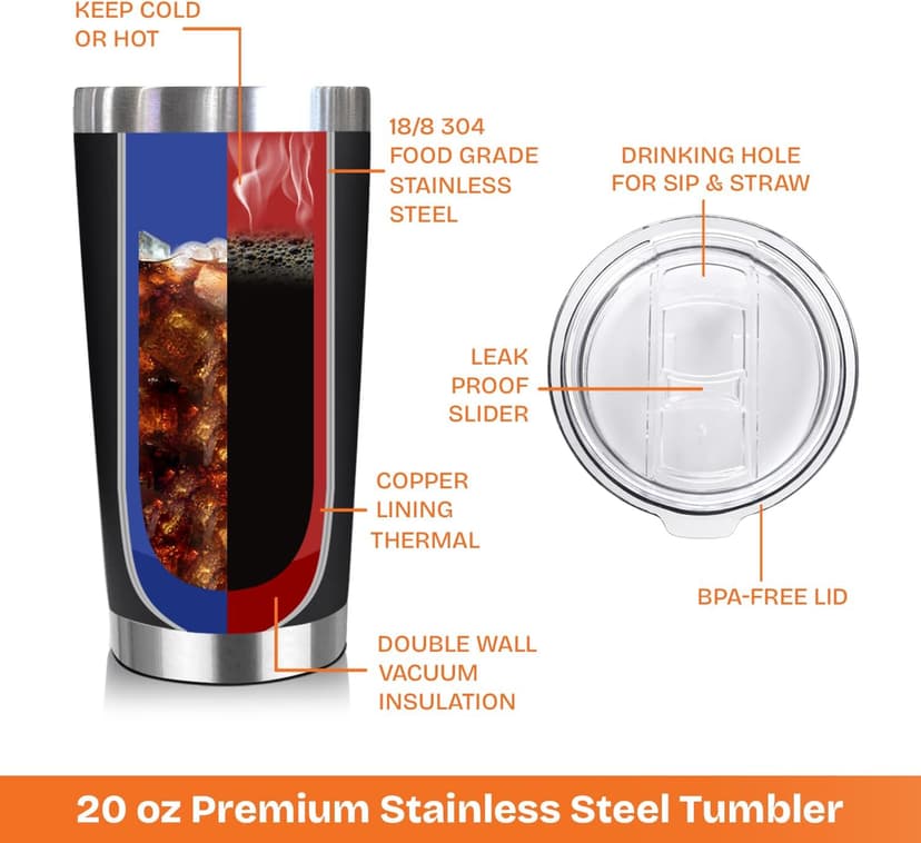 NewEleven Gift For Brother From Sister, Bro - Best Birthday Gift For Big, Little Brother, Siblings, Brothers In Law - Funny Gag Gifts For Men - 20 Oz Tumbler