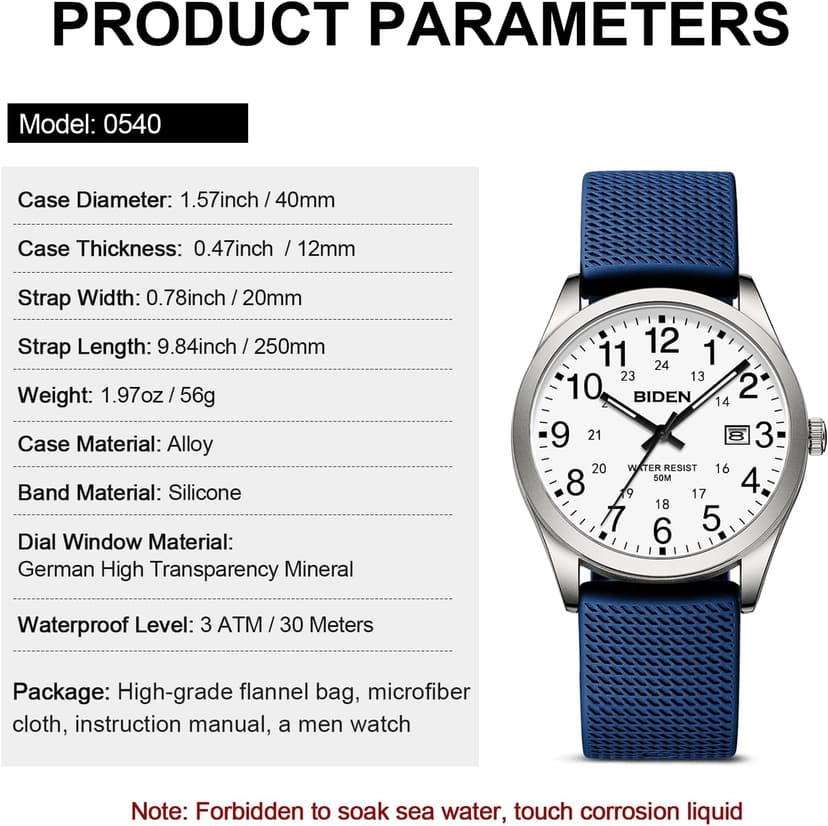 LN LENQIN Mens Watches Analog Quartz Sports Unisex 30M Waterproof Nurse Watch for Men Women Medical Professionals Military Time with Second Hand Glowing Easy to Read Dial