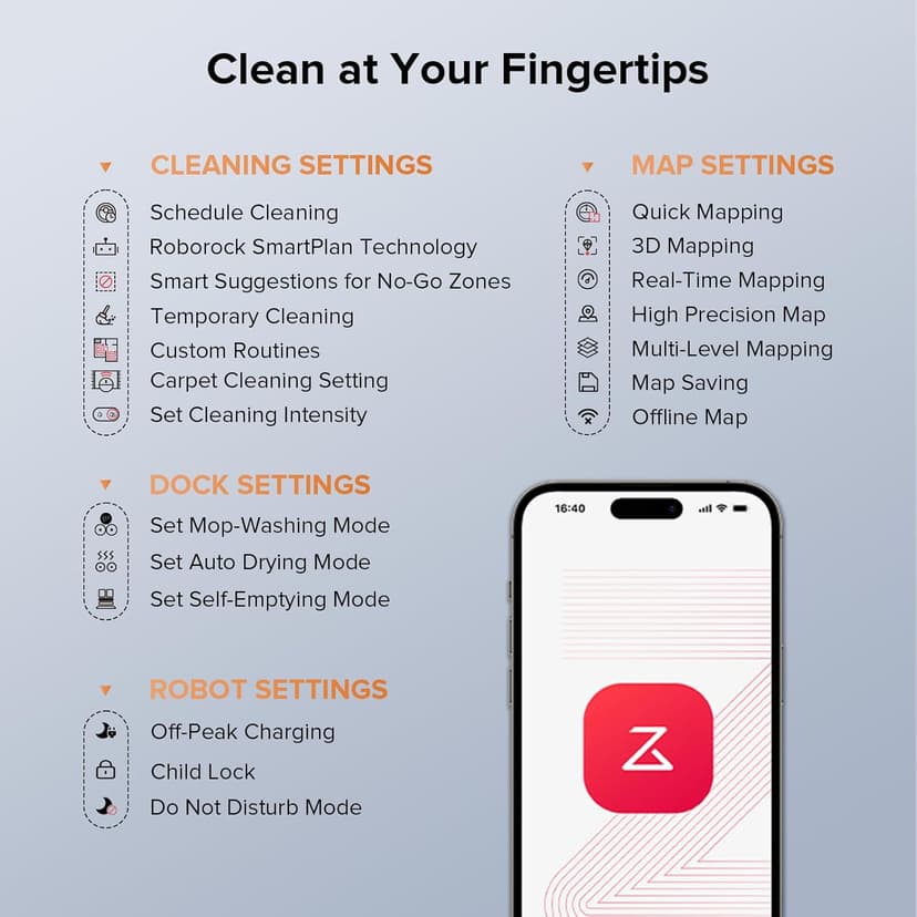 Roborock Qrevo Edge S5A Robot Vacuum and Mop, 18,500Pa, Zero-Tangling, DuoDivide Main Brush, FlexiArm Side Brush, Hot Water Mop Washing & Self-Cleaning, Warm Air Drying, Self-Emptying, White