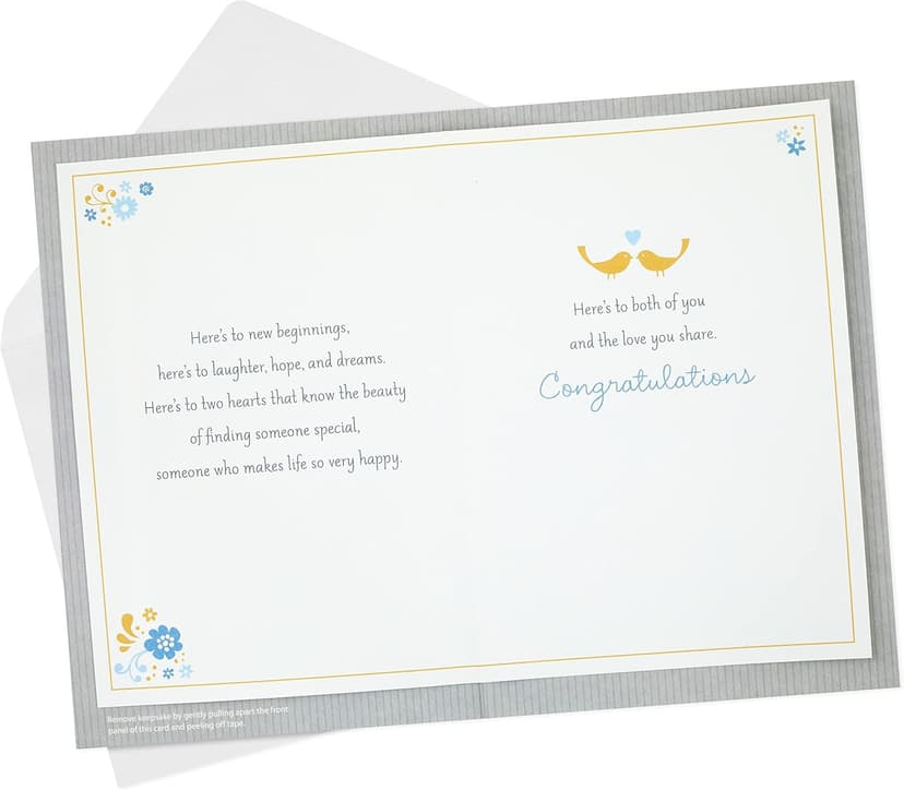 Hallmark Wedding Card (Removable Keepsake Wooden Heart Ornament)