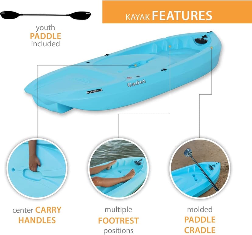 Lifetime Cadet Youth Kayak - Paddle Included