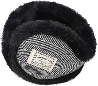 Surblue Unisex Foldable Ear Earmuffs Behind-the-Head Fur Winter Outdoor Ear Warmers