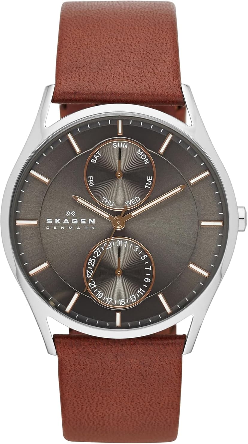 Skagen Holst Men's Watch with Stainless Steel Mesh or Leather Band