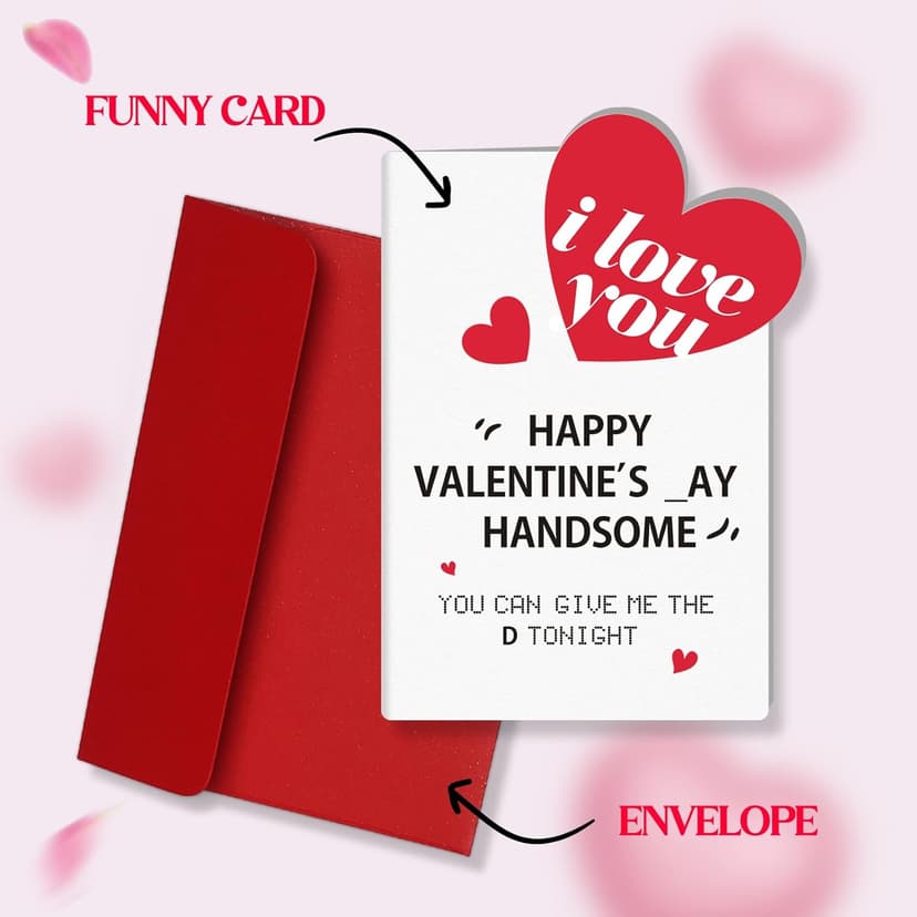 Valentines Day Love Gifts for Him, Valentines Day Card Gifts for Husband Men, Funny Card, Mens Valentine Gift for Boyfriend Husband, Valentine Gift for Him