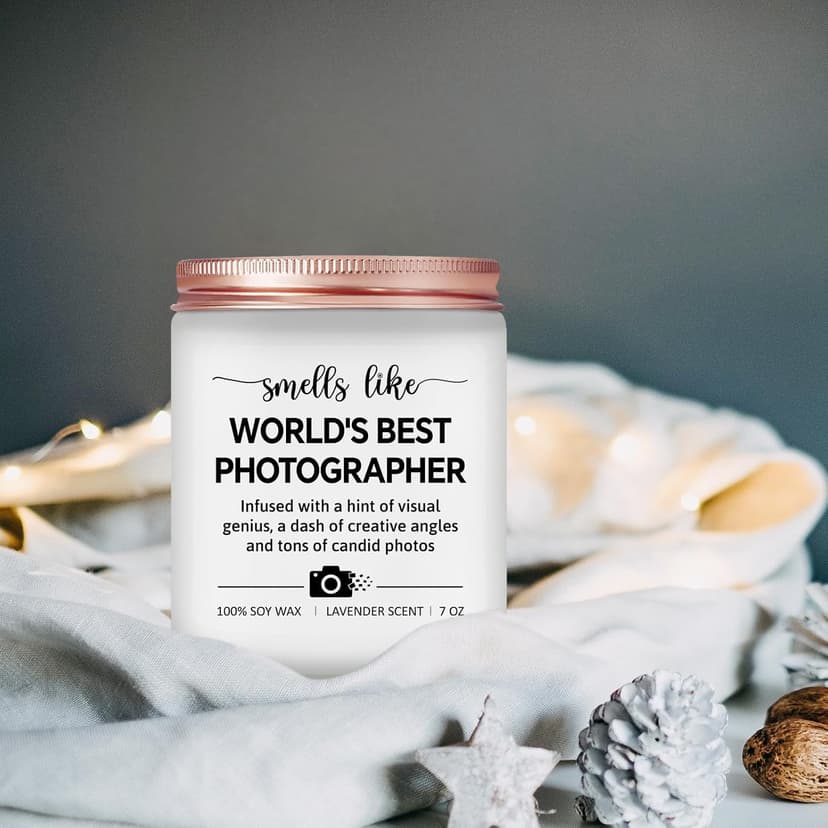 Photographer Gifts - Photography Gifts for Women, Wedding Photographer Candle - Lavender Scented Candles