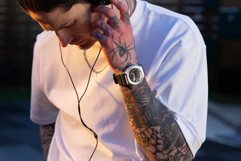 G-Shock Casio Metal Covered Octagonal Black Resin Band Watch GM2100-1A