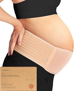 Soft, Breathable, Maternity Belly Support Band, Easy Adjustable Maternity Belt for Back, Pelvic Support, Comfortable KeaBabies Pregnancy Belly Bands for Pregnant Women,1pk (Classic Ivory, M/L) B07Z4W4KZB