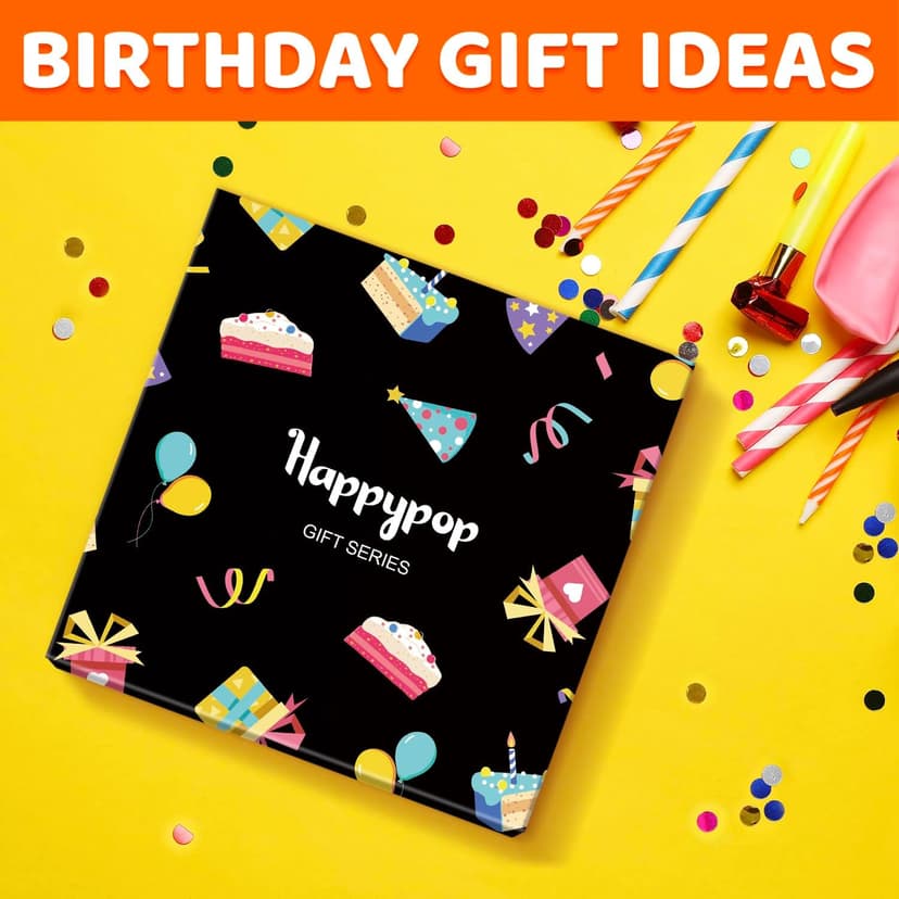 HAPPYPOP Birthday Gifts Ideas for Boys - Socks for Kids Girls Age 5-12 with Greeting Card