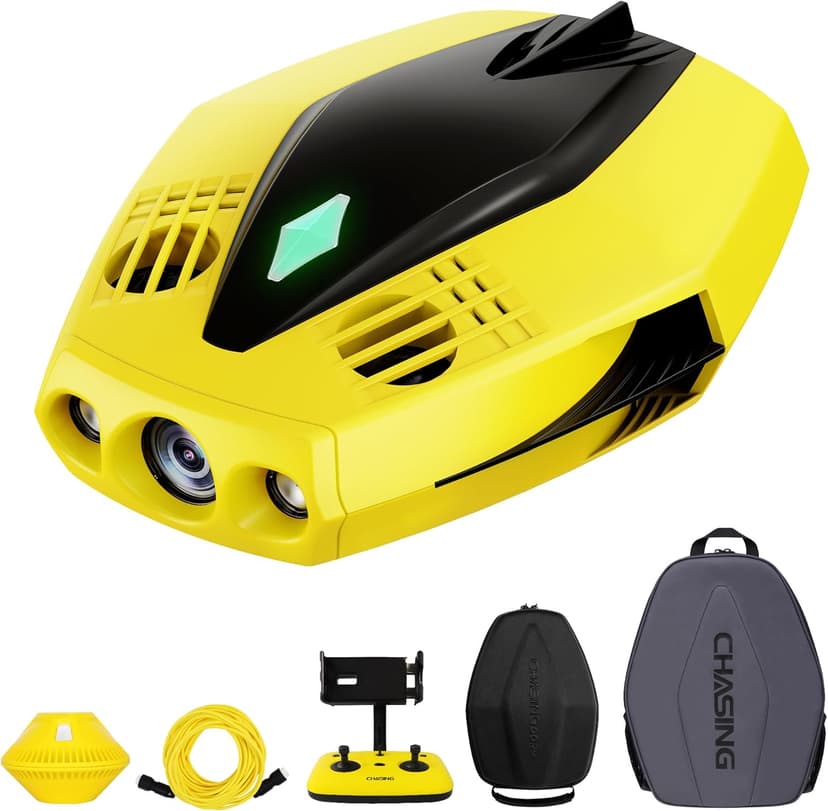 Chasing Dory Underwater Drone - Palm-Sized 1080p Full HD Underwater Drone with Camera for Real Time Viewing, APP Remote Control Green (Yellow)