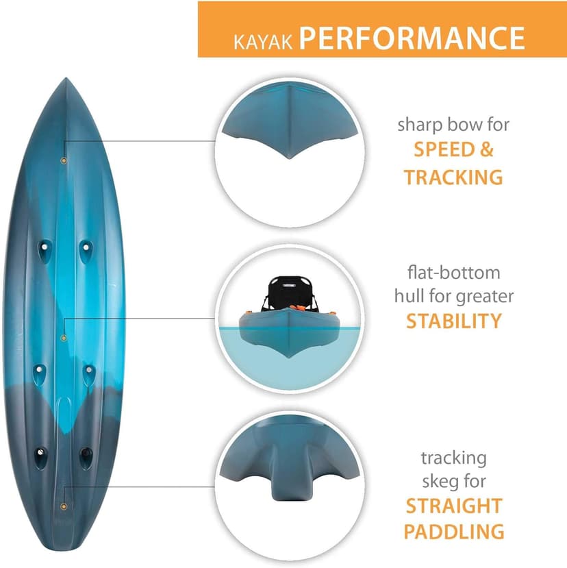 Lifetime Tamarack Pro 103 Sit-On-Top Kayak, Lightning Fusion, 10 ft. 3 in.