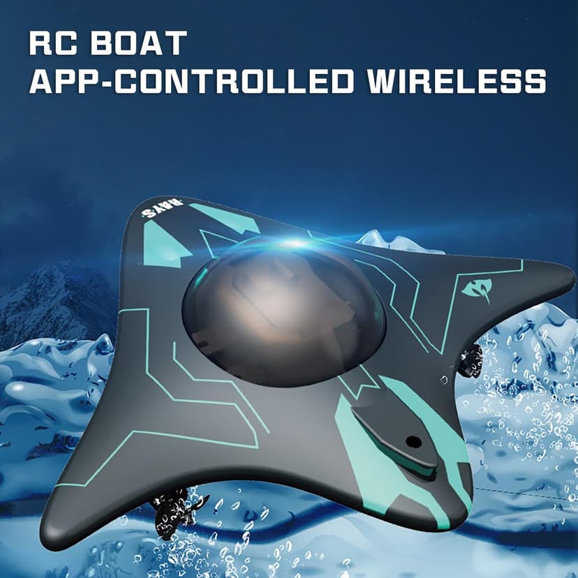 Losbenco RC Boat with Camera - 6 CH Waterproof Remote Control Boat for Pools & Lakes, App Control for iOS & Android, Real-Time Photography, Toys for Adults & Kids Ages 8+