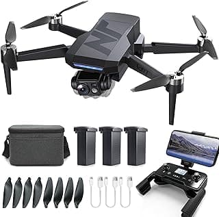 3-Axis Gimbal GPS Drone with 4K Camera, 90 Min Long Flight Time,3280 FT Long Control Range, Auto Return, Follow Me, Brushless Motor, 5G FPV RC Quadcopter for Beginners(Under 249g)