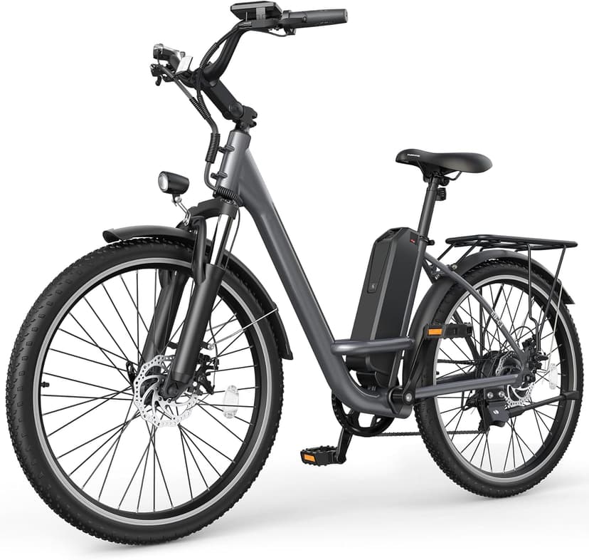 Electric Bike for Adults, Peak 1000W Ebike, 50Miles 21.7MPH UL 2849 Certified Commuter Bike, 26'' City Cruiser Bicycle with 48V Removable Battery, Rear Rack, Adjustable Stem, 7 Speed