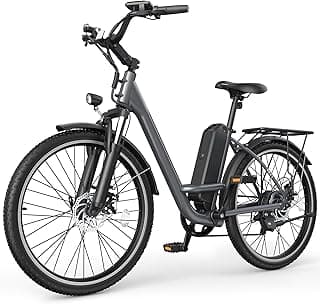 Electric Bike for Adults, Peak 1000W Ebike, 50Miles 21.7MPH UL 2849 Certified Commuter Bike, 26'' City Cruiser Bicycle with 48V Removable Battery, Rear Rack, Adjustable Stem, 7 Speed