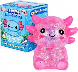 Non-toxic soft TPR, slow rebound, satisfying squeeze, sensory stress relief toy for kids & adults Axolotl Squishy Stress Ball, Soft TPR Fidget Toy for Kids Adults B0GGY5PZZX