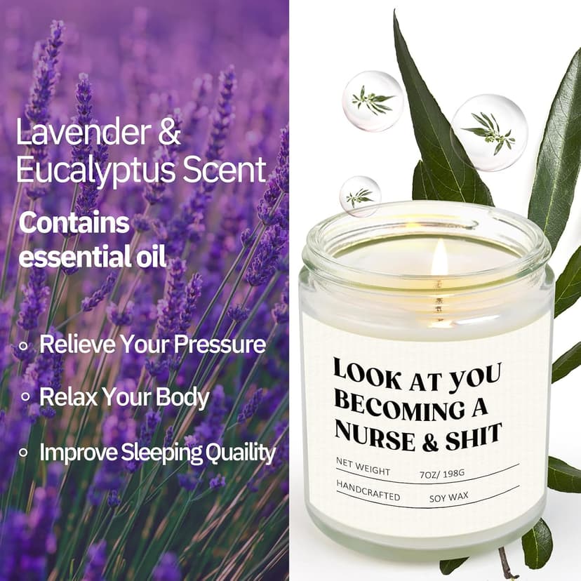 Cool Appreciation/Graduation/Birthday/LPN RN Gifts for Nurses, Nursing Student Gift, Future/New Grad, Nurses Week/Day Gifts Craftique Nurse Gifts for Women Men- Funny Nurse Candle, Nursing School B0DF7HN9CX