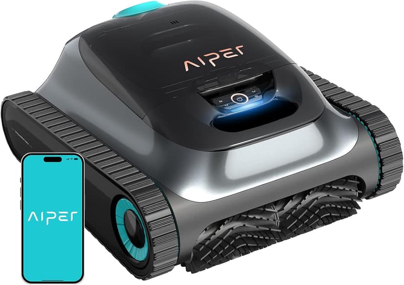 (2025 Upgrade) Aiper Scuba S1 Robotic Pool Cleaner, Wall & Waterline Cleaning, Double Filtration, Extended 180-Min Battery Life, Smart Navigation, App Support, OTA Upgrade