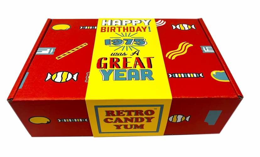1975 Retro Childhood Candy Gift Box for 50th Birthday 1970s sweets JN