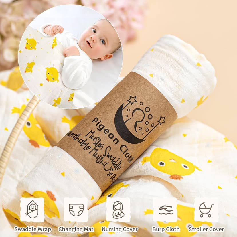 Golray 9pcs Newborn Baby Gift Baskets for Boys Girls Baby Shower, 2 Rattle/Seat Hang Toy/Blanket/Bodysuit/Bib/ 3D Socks/Wood Milestone/Carry Box, Neutral New Born Essential Stuff Unisex Baby Gifts Boy B0DL9ZDMC1