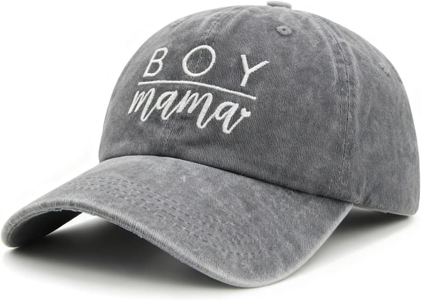 Waldeal Women's Embroidered Baseball Cap Boy Mama Mom Gift Vintage Distressed Dad Hat