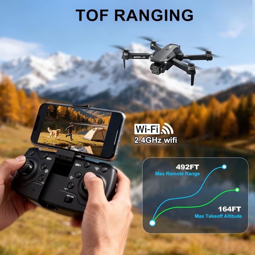 4K Drones with Camera for Adults,Foldable Drone for Beginners with 3 Batteries 36-Min Flight Time,HD FPV Transmission Drone,Mini RC Quadcopter with Gesture Selfie,One Key Start,Altitude Hold,3D Flips,3 Speed Modes Easier to use,Black