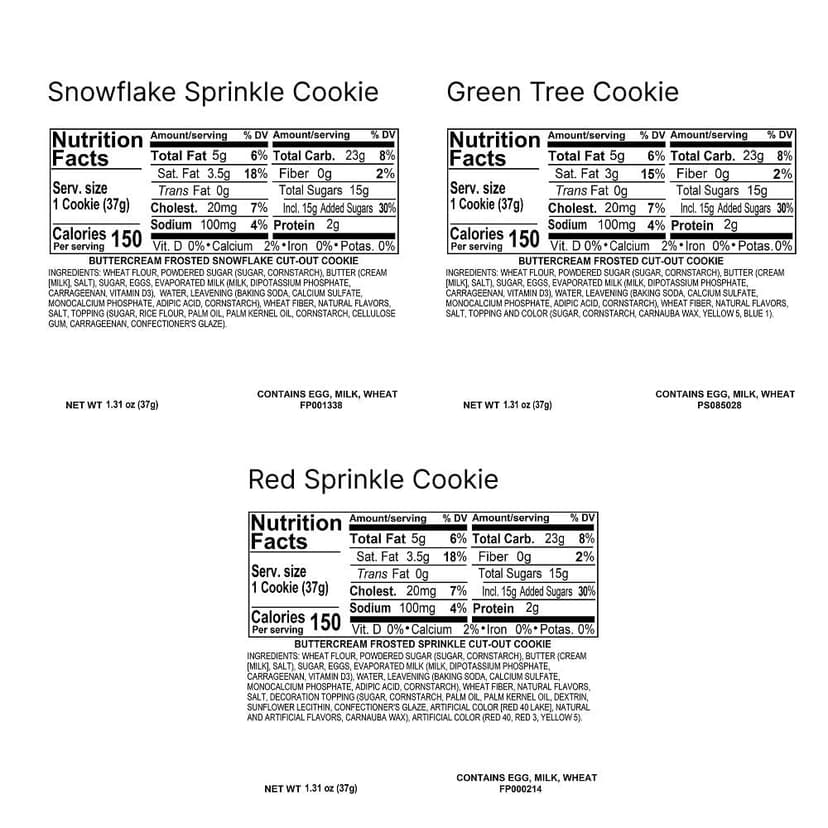 Cheryl's Cookies® Bow Gift Box with 24 Buttercream-Frosted Holiday Sugar Cookies, Individually Wrapped, Gourmet, & Fresh Delivery – Christmas Cookies, Holiday Dessert, Cookie Gift for Friends, Family, & Loved Ones