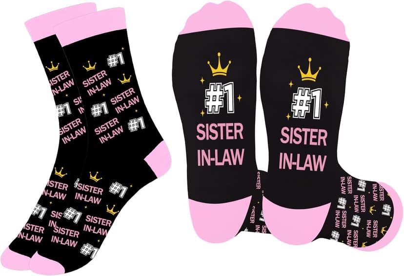 Gifts for Sister-in-Law - Christmas Birthday Mother's Galentines Valentines Day Graduation Mothers Day Sister in Law Gifts,Best Sister-in-Law Gift,Stocking Stuffer,Sister in Law Socks