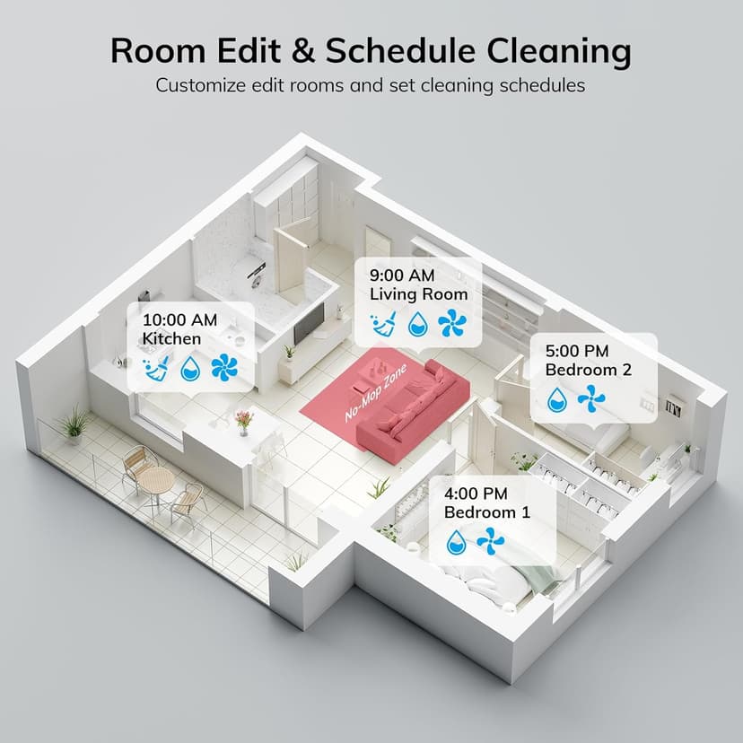 ILIFE A12 Pro Robot Vacuum and Mop Combo, Self Emptying Station for 60 Days, LiDAR Navigation, Home Mapping, No-Go Zones, 2.4G WiFi/App/Alexa/Remote Control, for Hard Floors, 110V