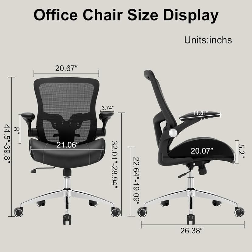 Office Chair Ergonomic Desk Chair-400lbs Big and Tall Heavy Duty, Wide & Soft 3D Modeling Foam Cushion Home Office Desk Chair with Adjustable Seat Height, Executive Computer Task Chair