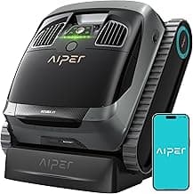(2026 Upgrade) AIPER Scuba X1 Cordless Robotic Pool Cleaner with Micromesh Ultra-Fine Filter, Include Wireless Charging Dock, Cross Pattern Smart Navigation, Horizontal Waterline Scrubbing