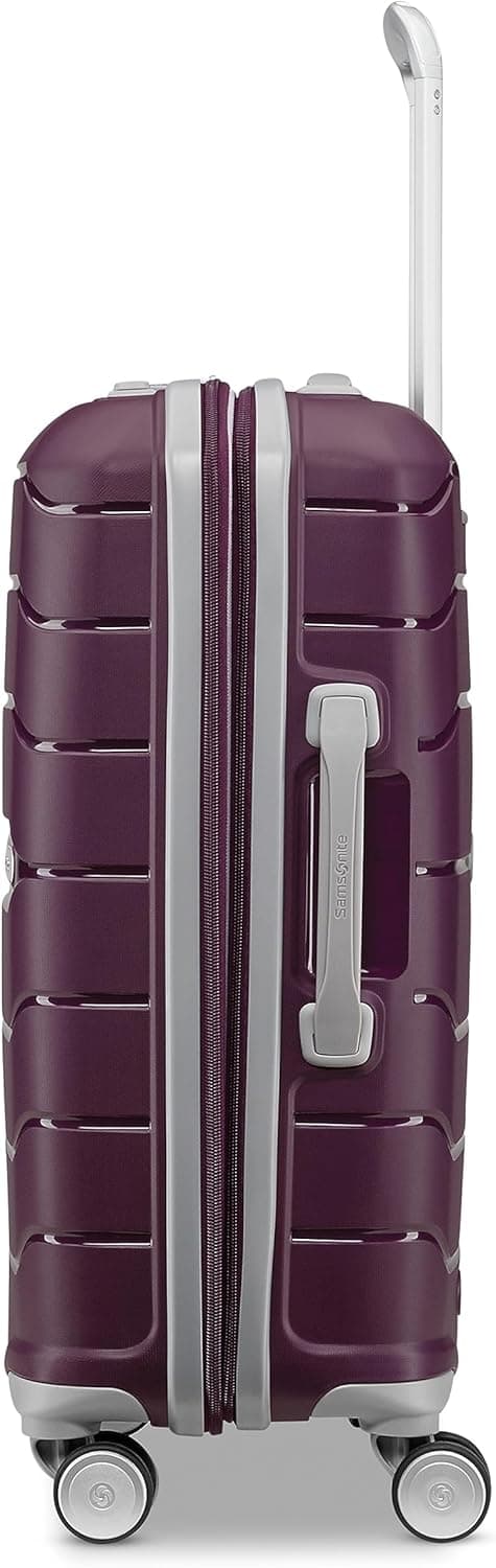 Samsonite Freeform 2-Piece Luggage Set - Carry-On & Large Checked Luggage with Dual Spinner Wheels - Durable Polypropylene Hardshell - TSA Lock, Airline-Approved - Expandable - Amethyst Purple