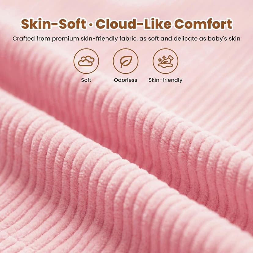 3 in 1 Kids Bean Bag Chair Bed for Kids or Adults, Convertible Chair Folds from Bean Bag Sofa to Lounger, Child Floor Sofa for Gaming, Reading, Floor Mattress with High-Density Foam (Pink)
