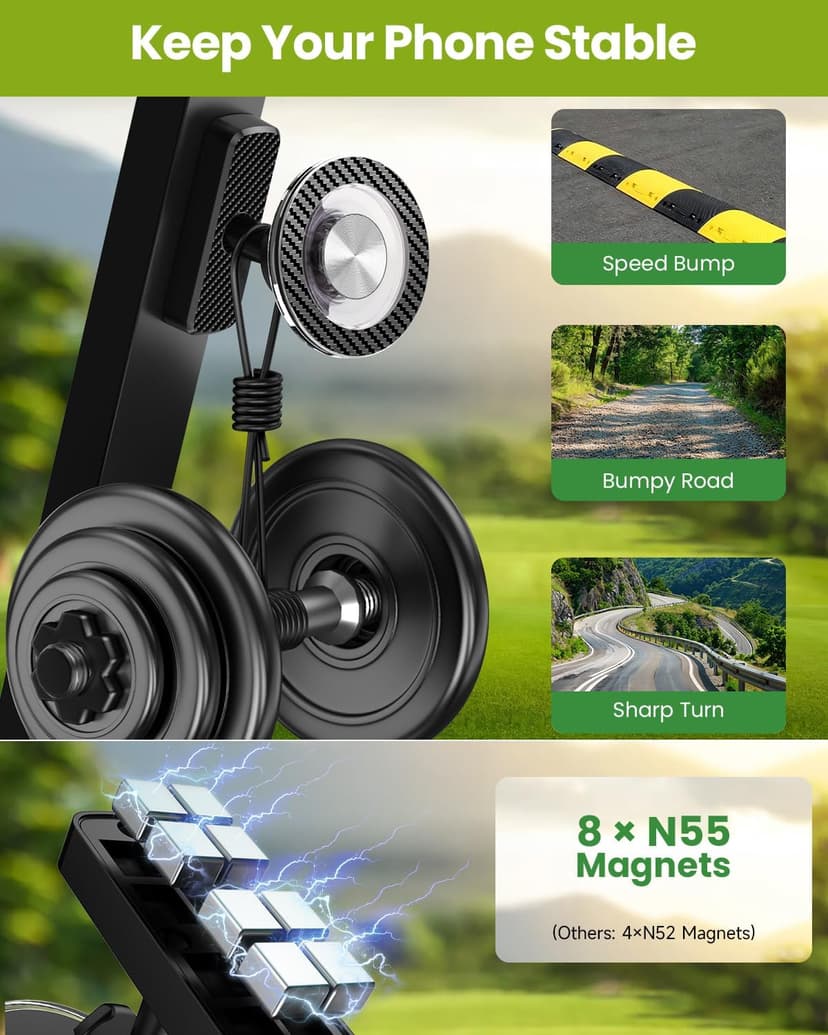 Stocking Stuffers Gifts for Men Dad Him, Magnetic Golf Cart Phone Holder, 360° Rotation Golf Accessories for Mens Gifts, Mens Stocking Stuffers 2025, White Elephant Gifts for Grandpa Papa Husband